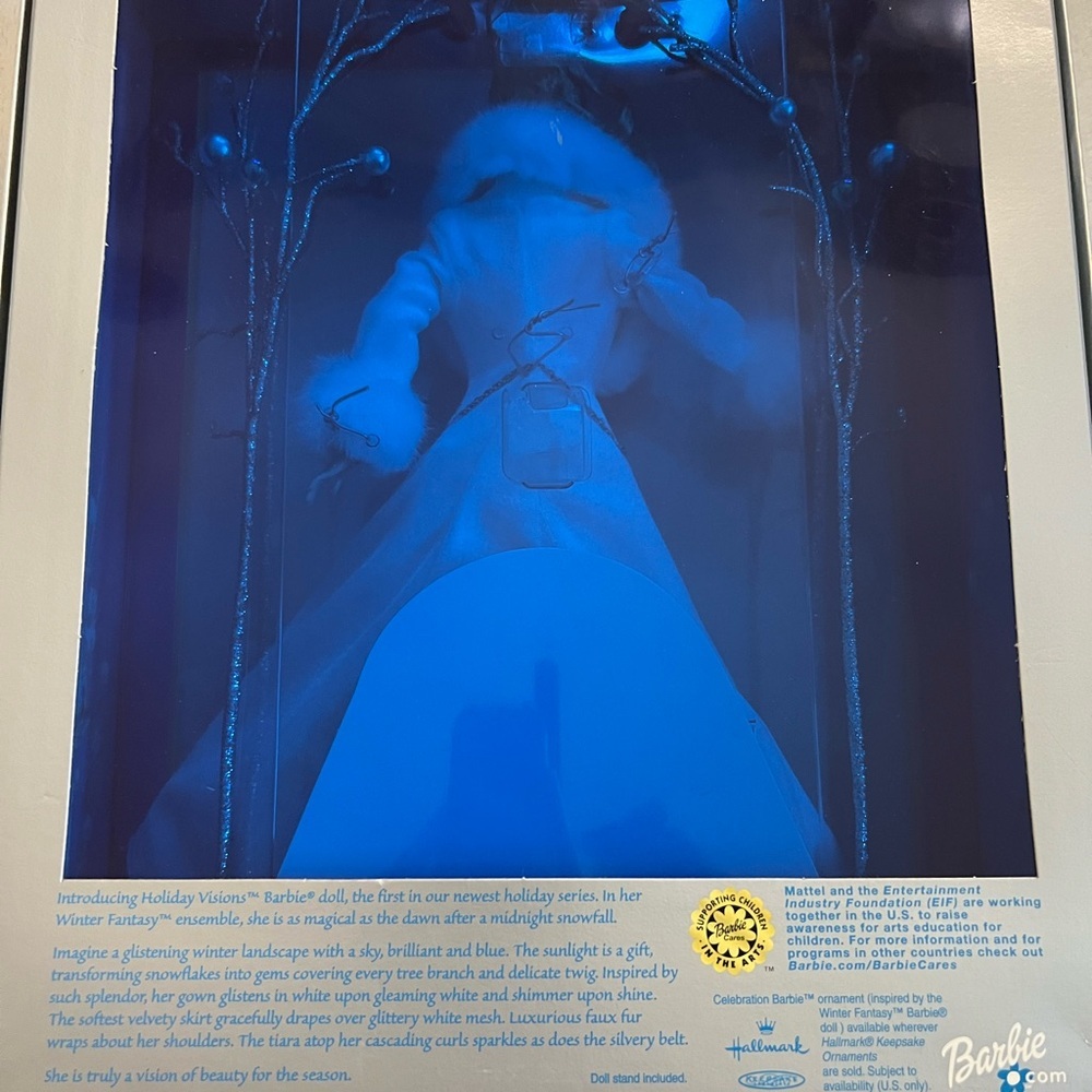 2003 Vintage Holiday Visions Winter Fantasy Special Edition Holiday Barbie Doll - Picture 10 of 11